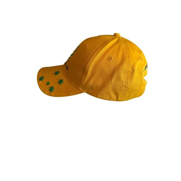 Australia Soccer Cap Yellow Adjustable Strap Embroidered Stars & Logo Official L - Picture 2 of 5